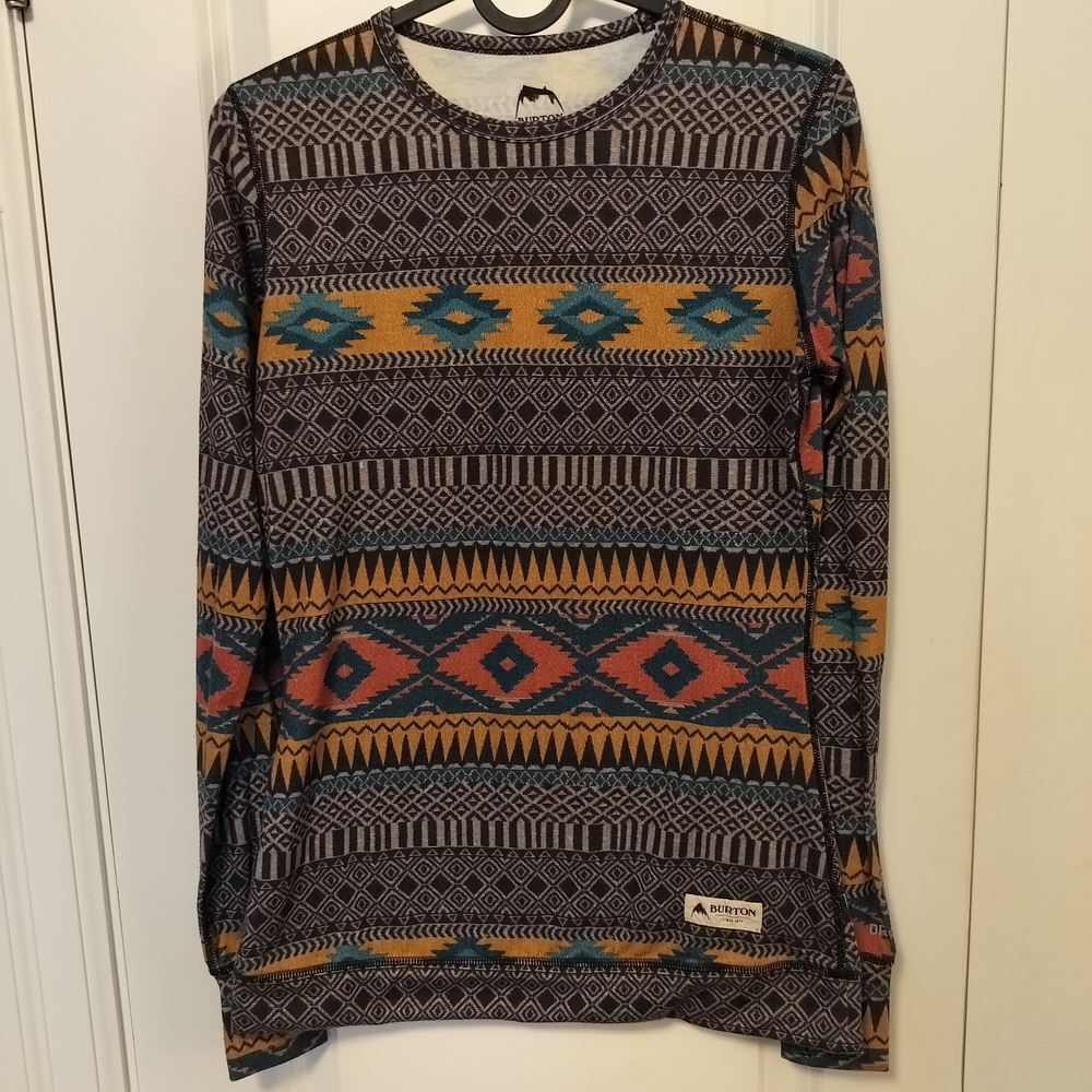 Burton Geometric Pattern Long Sleeve Shirt
